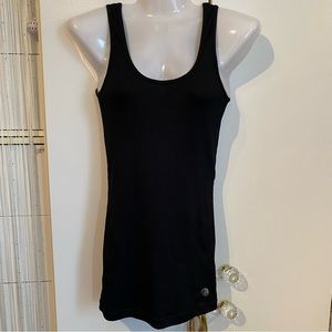 MPG Black Ribbed Activewear Tank Top Size Small